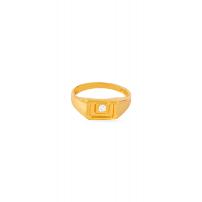 Metro Line Shine Stone Ring