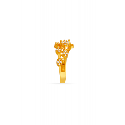 Trend Line Spark Zircon Ring