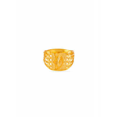 Edge of Elegance Engraved Ring for Men