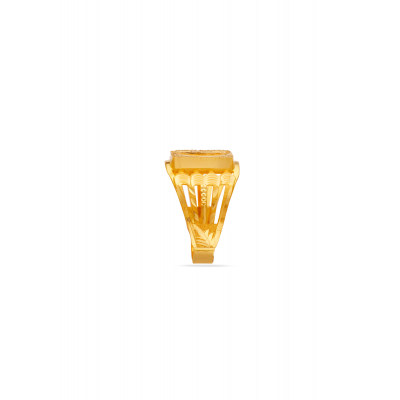 Edge of Elegance Engraved Ring for Men