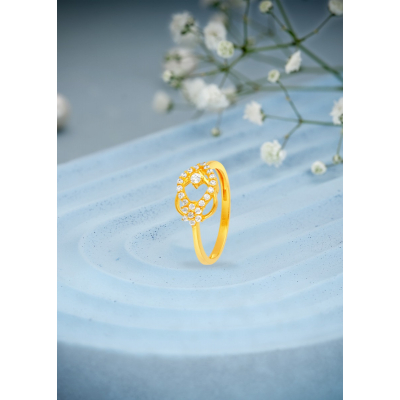 Nature's Luxury Floral CZ Stone Ring