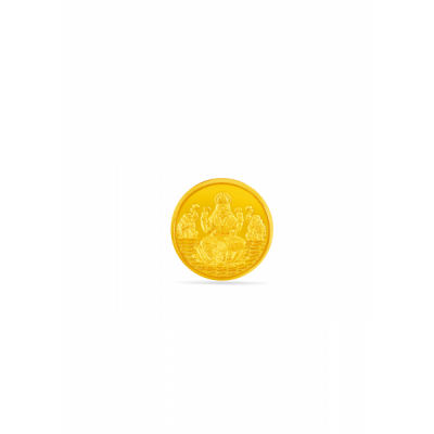 22 Karat 2 Gram Lakshmi Stamped Gold Coin