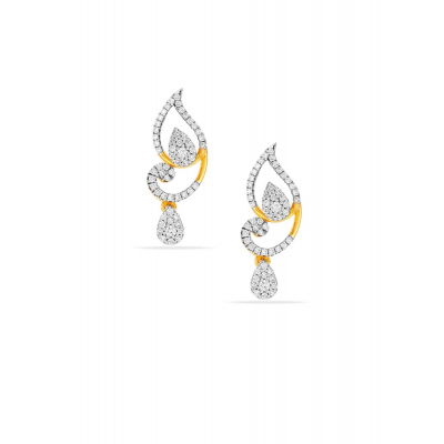 Paisley Charm Diamond Hanging Earring