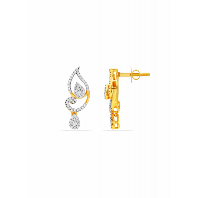 Paisley Charm Diamond Hanging Earring