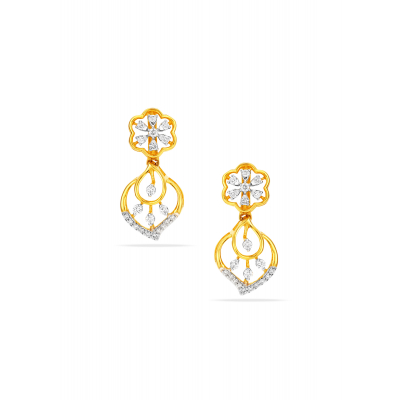 Nature-Inspired Twisted Leaf Earrings