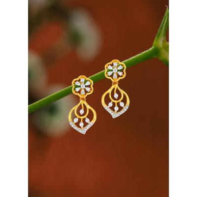 Nature-Inspired Twisted Leaf Earrings