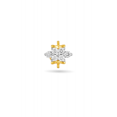 Blossom Spark Floral Diamond Nose Pin