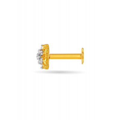 Petal Glow Diamond Nose Pin	