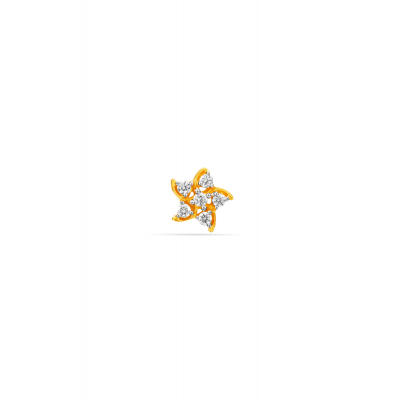 Sparkle Floral Charm Nose Pin