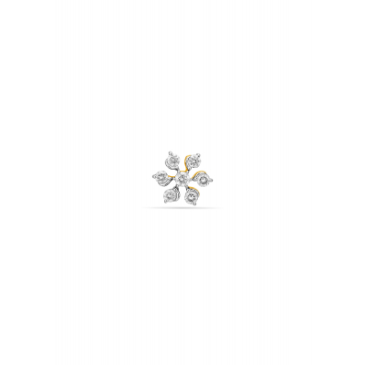 Enduring Floral Charm Nose Pin