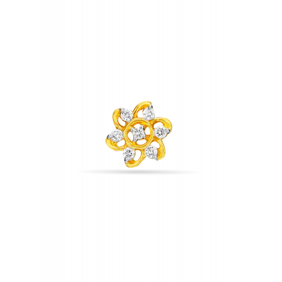 Blooming Symphony Diamond Nose Pin