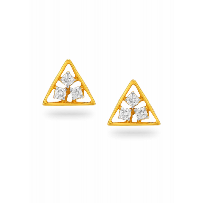 Modern Art Diamond Earrings