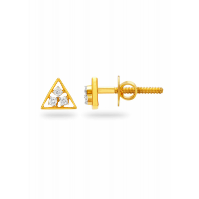 Modern Art Diamond Earrings