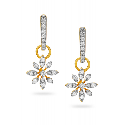 Petal Drop Diamond Earrings