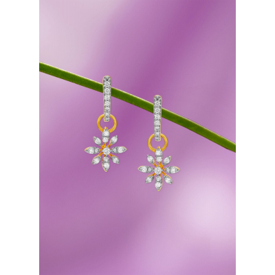 Petal Drop Diamond Earrings