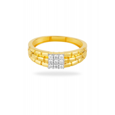 Brick Wall Diamond Ring