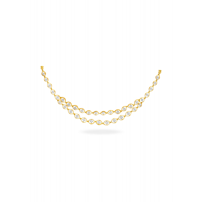 Coraline Sparkle Glamorous Layered Diamond Necklace