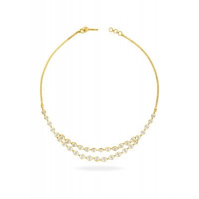 Coraline Sparkle Glamorous Layered Diamond Necklace