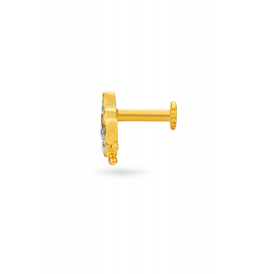 Lotus Sparkle Diamond Nose Pin