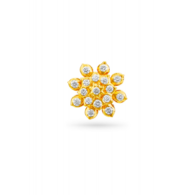 Rangoli Inspired Diamond Nose Pin