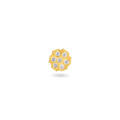 Twirling Rose Diamond Nose Pin