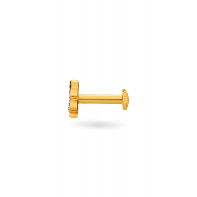 Twirling Rose Diamond Nose Pin