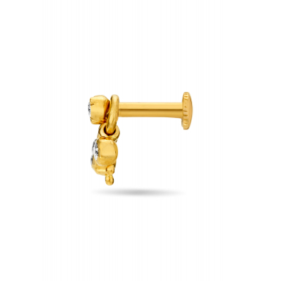 Shimmering Line Diamond Nose Pin