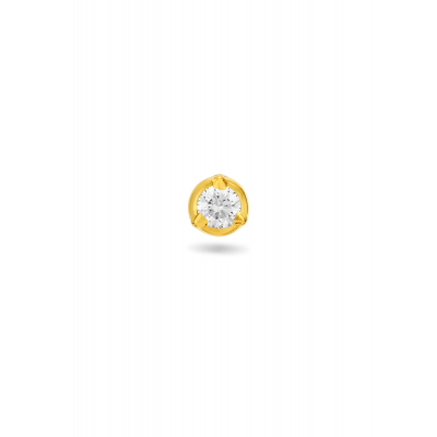 Classic Diamond Nose Pin with Floral Motif