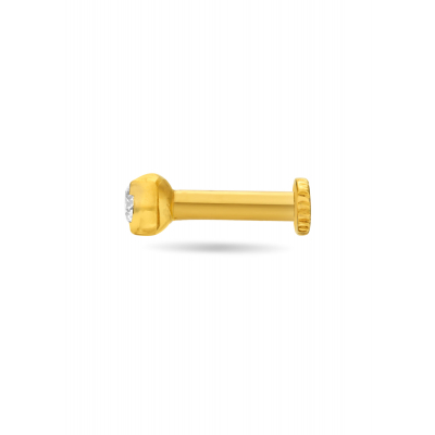Classic Diamond Nose Pin with Floral Motif