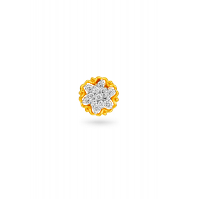 Floral Embrace Diamond Nose Pin