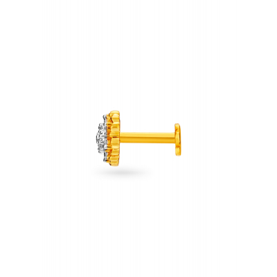 Floral Embrace Diamond Nose Pin