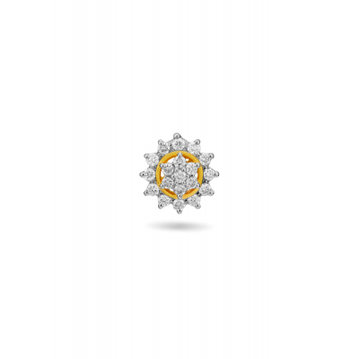 Golden Bloom Diamond Nose Pin