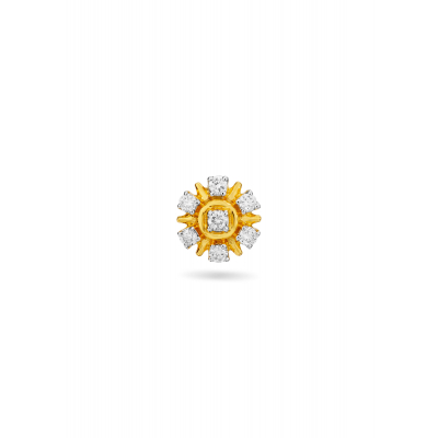 Sleek Circular Diamond Nose Pin