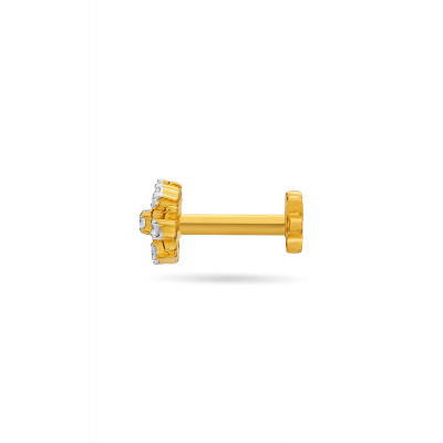Sleek Circular Diamond Nose Pin
