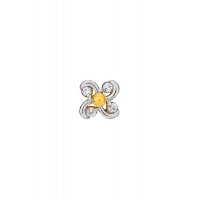 Floral Flare Twirl Diamond Nose Pin