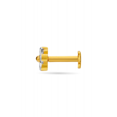 Floral Flare Twirl Diamond Nose Pin