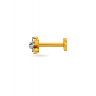 Twinkling Twirl Diamond Nose Pin