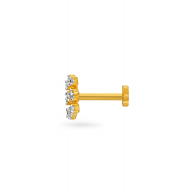 Cluster Floral Diamond Nose Pin