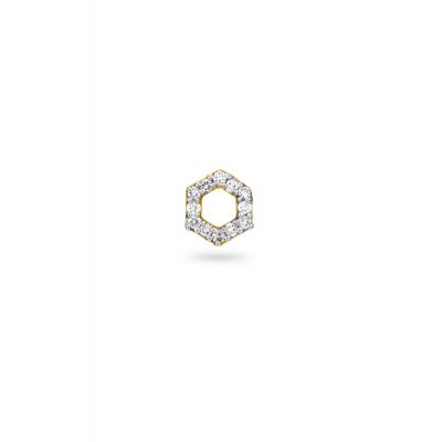 Hexagonal Sparkle Diamond Nose Pin