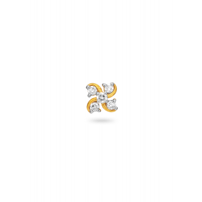 Floral Cascade Diamond Nose Pin