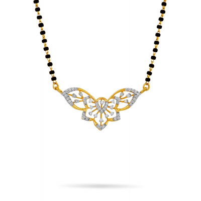 Leaf-Inspired Diamond Mangalsutra