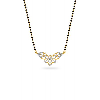 Leaf-Inspired Diamond Mangalsutra
