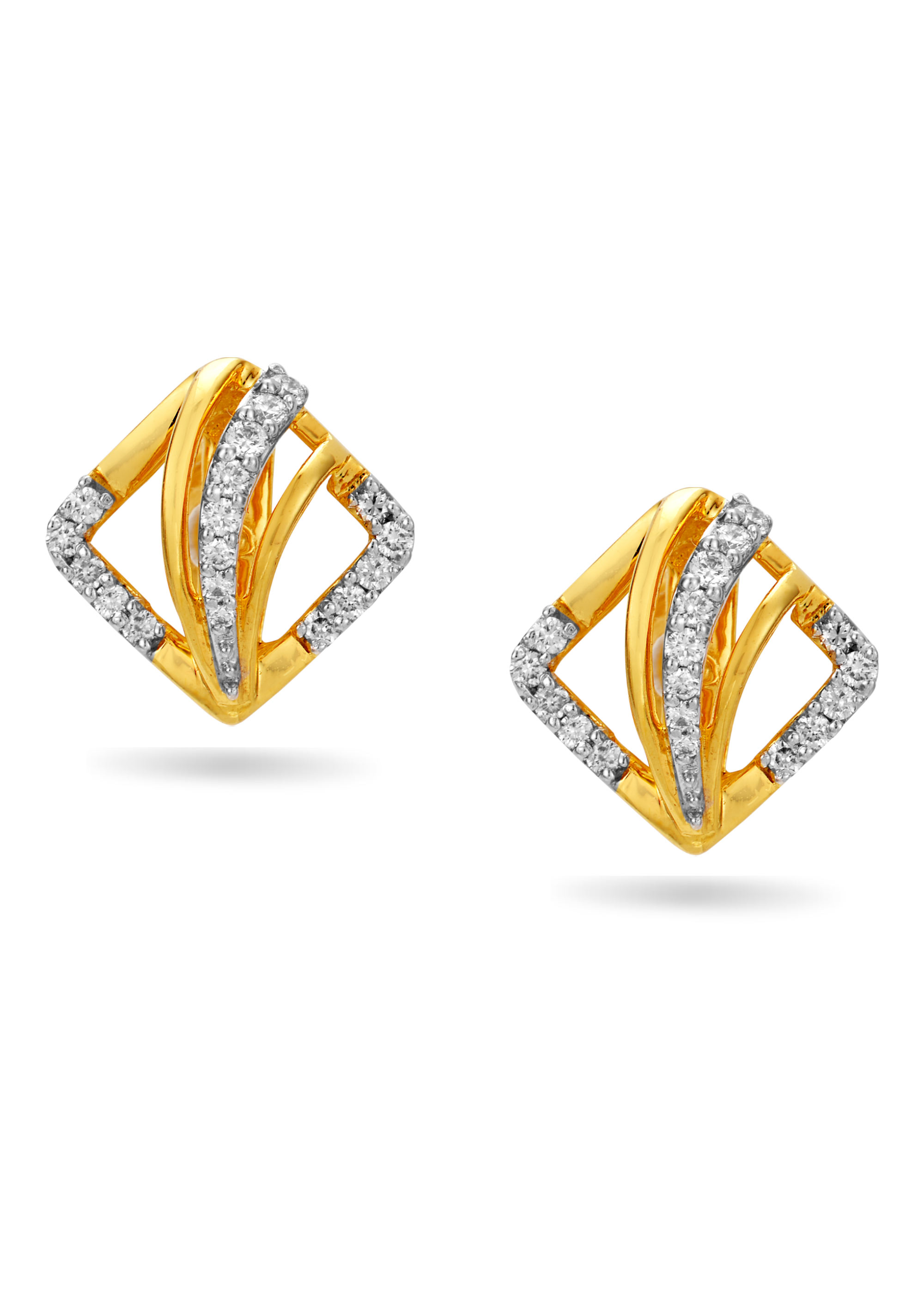 Graceful Taper Diamond Earstuds