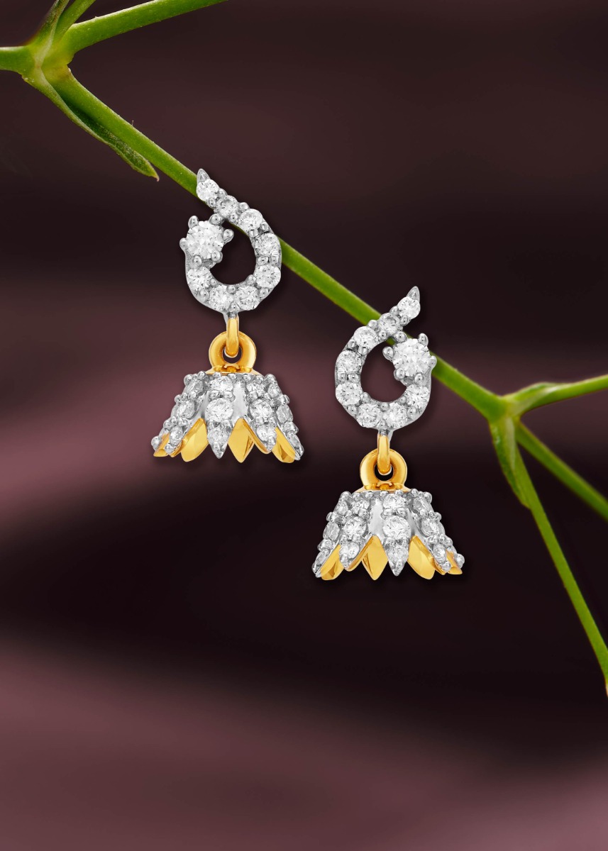 Floral Elegance Diamond Earrings