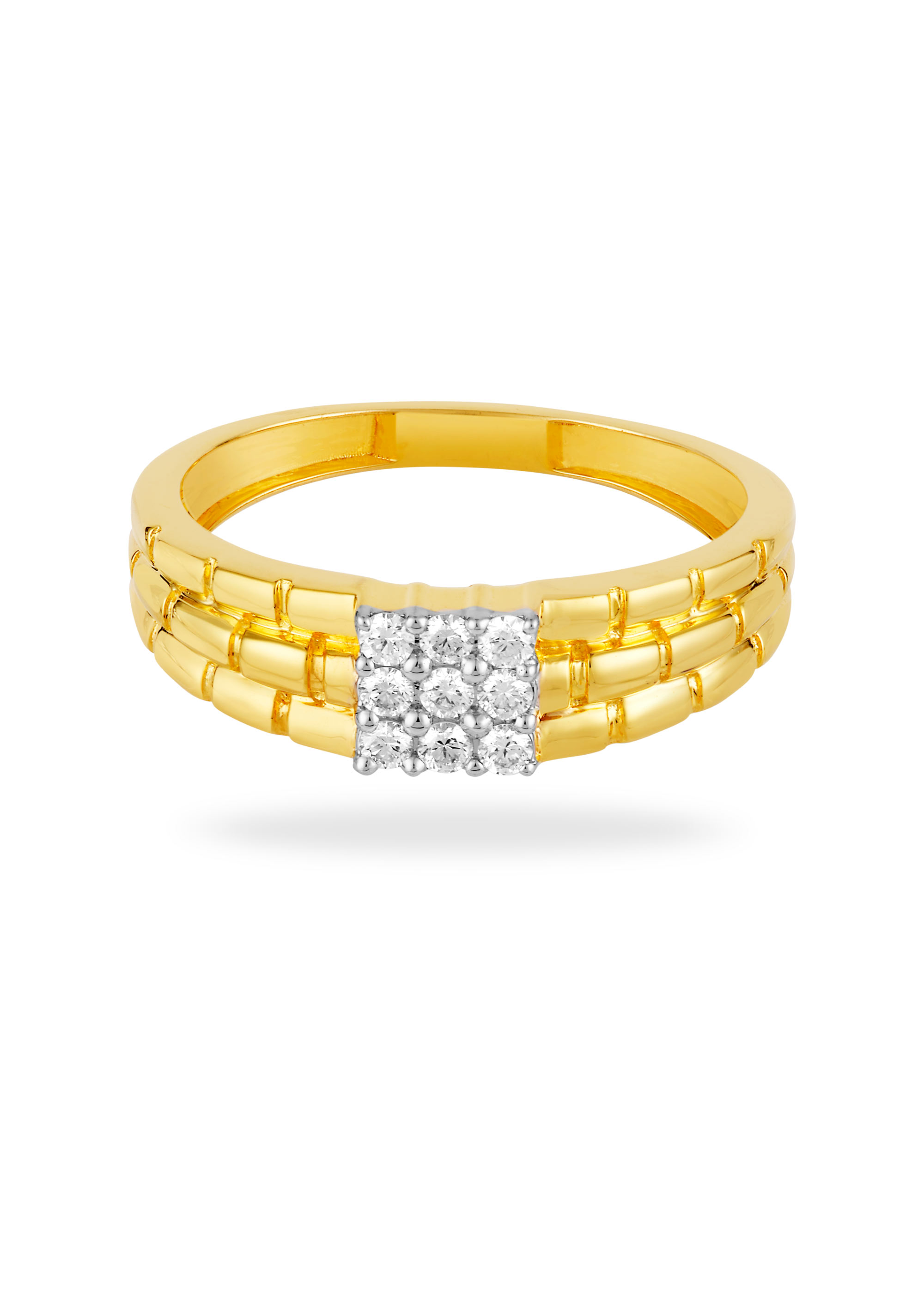 Brick Wall Diamond Ring