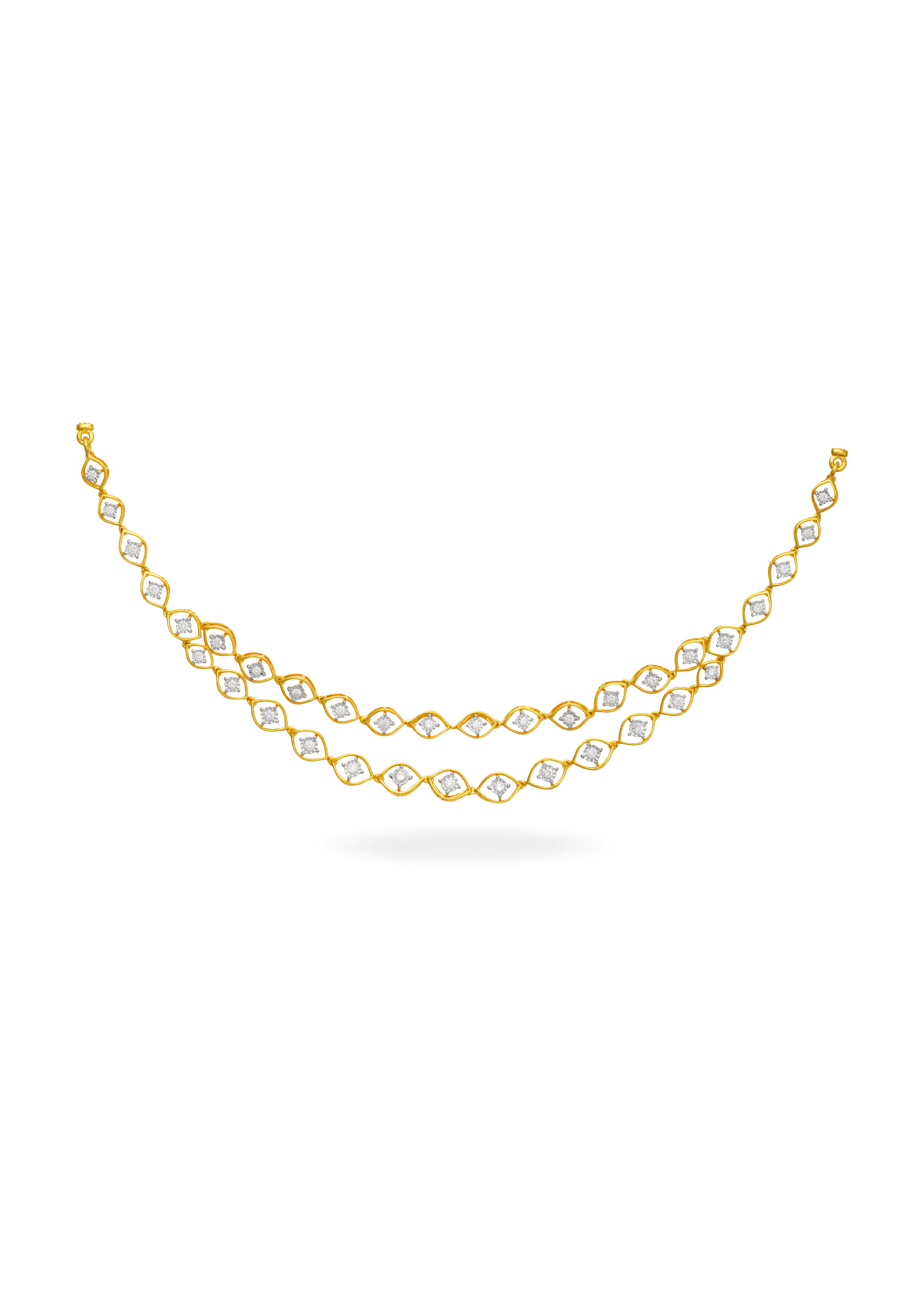 Coraline Sparkle Glamorous Layered Diamond Necklace