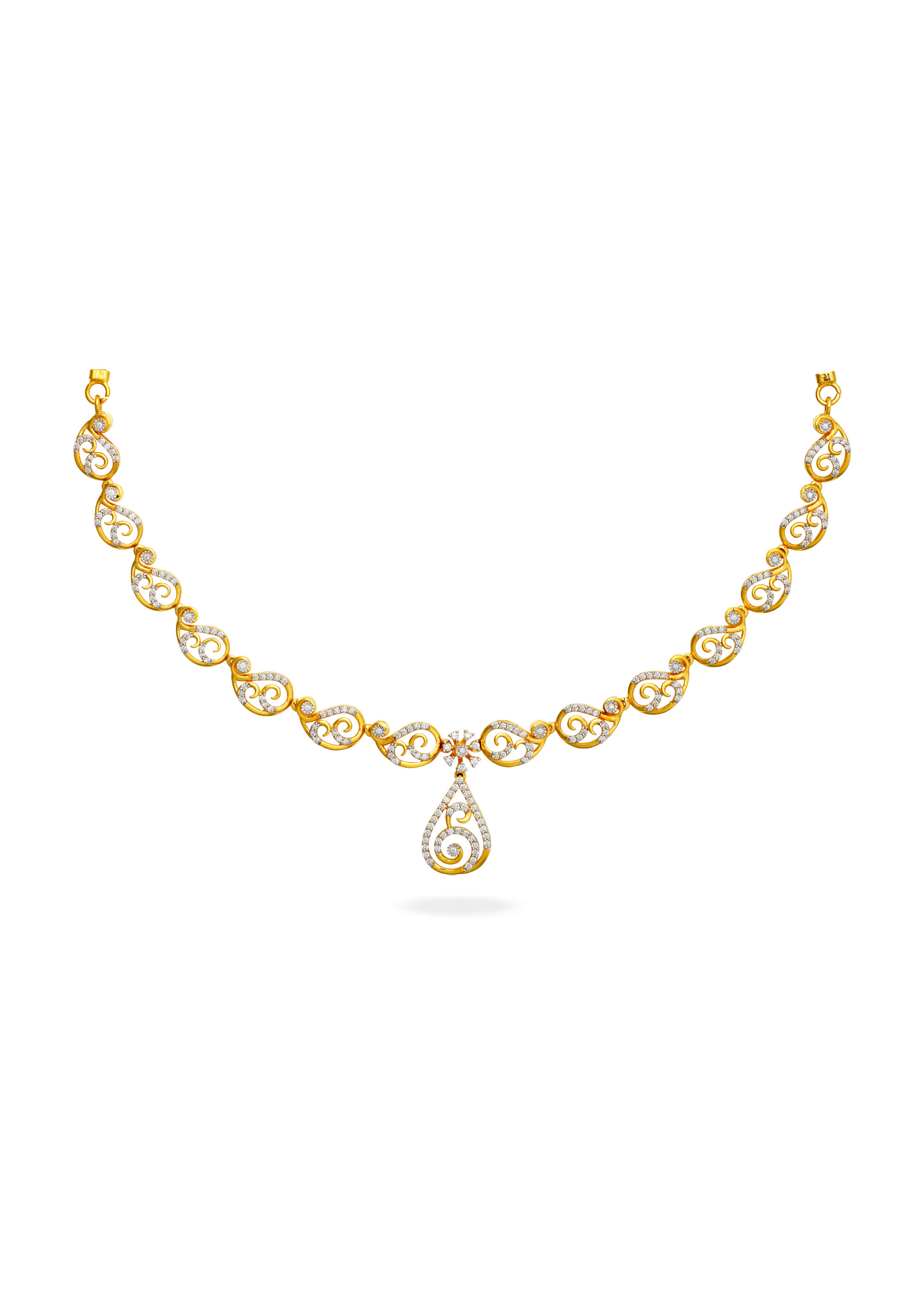 Serene Peacock Grandeur Diamond Necklace