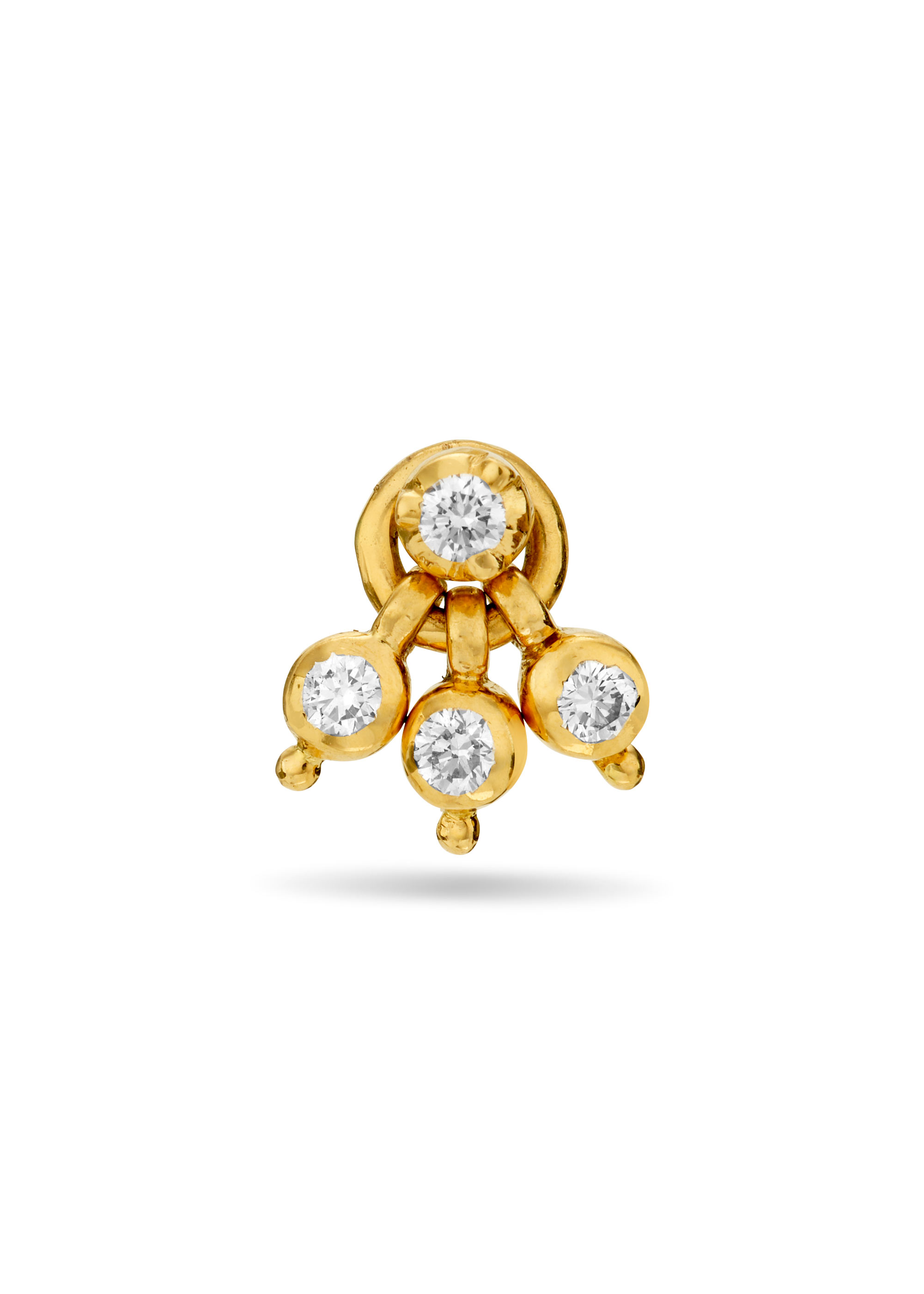 Shimmering Line Diamond Nose Pin