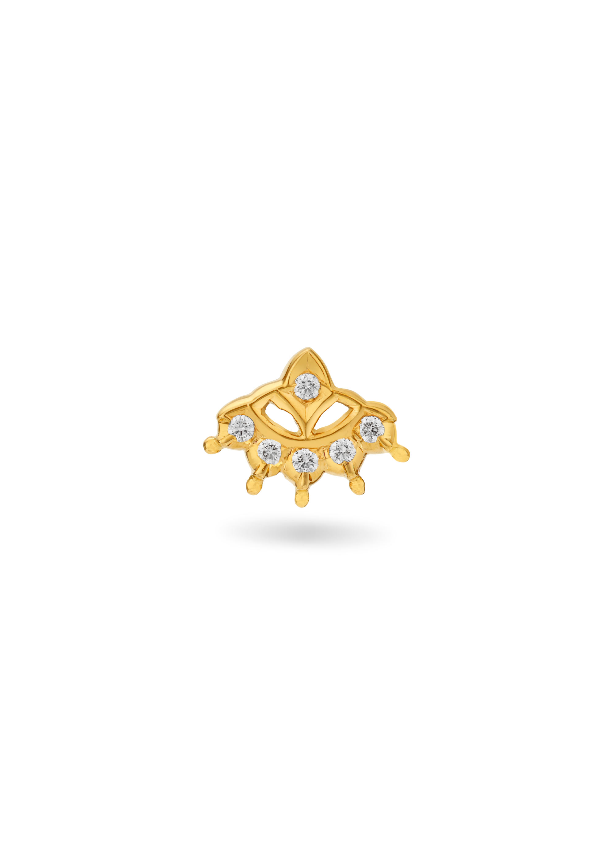Bold Moonlit Diamond Nose Pin