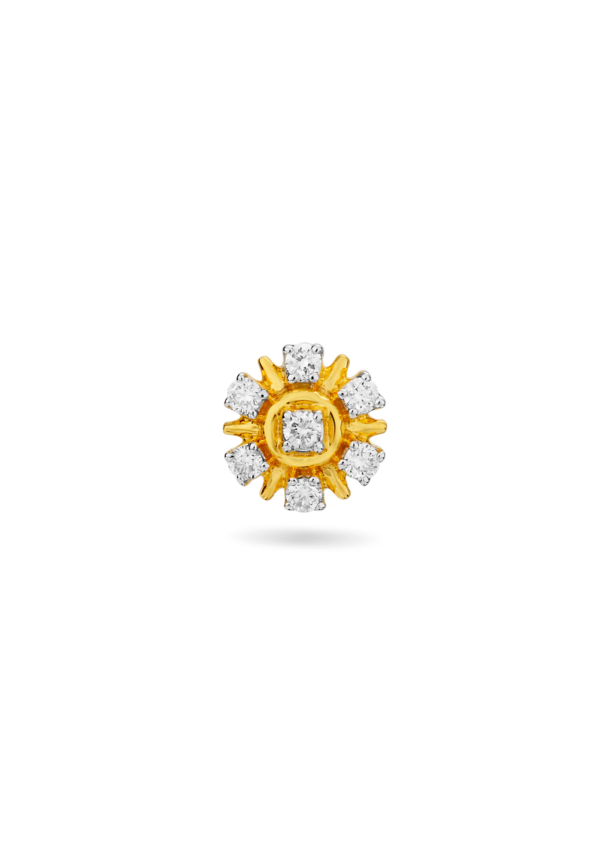 Sleek Circular Diamond Nose Pin